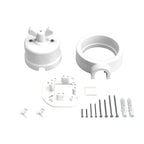 Schalter/Wechsler-Kit mit Flügelmutter und Basis für Creative-Tubes aus weißem Porzellan – Ansicht 3