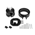 Schalter-/Wechselschalter-Set mit Flügelmutter und Sockel für Creative-Tubes aus schwarzem Porzellan – Ansicht 3