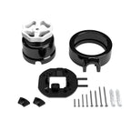 Schalter-/Wechsler-Kit mit Drehknopf und Sockel für Creative-Tubes in schwarzer Porzellan – Ansicht 3