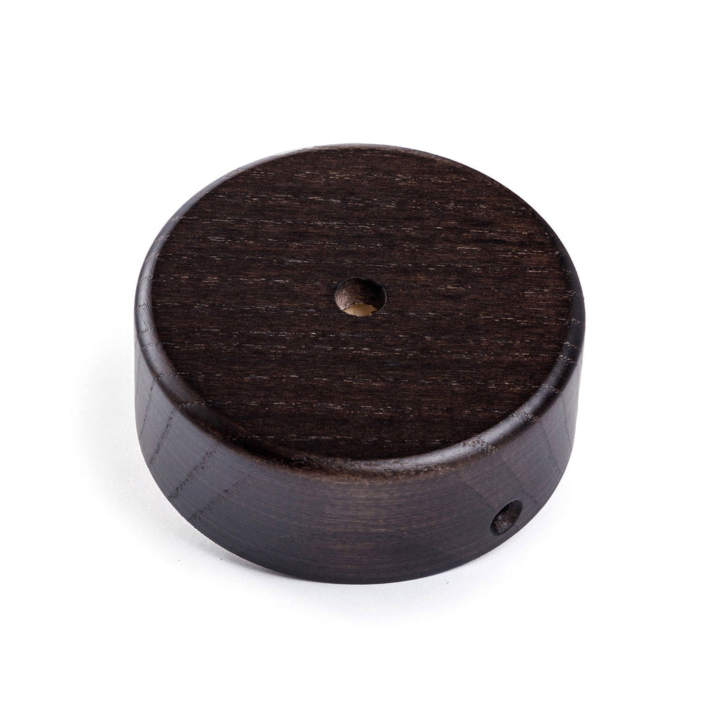 Mini Lampenbaldachin-Kit aus Holz, zylindrisch, mit 1 zentralem Loch – Wengé-Effekt – Ansicht 2