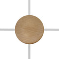 Mini Zylinderrosette aus Holz mit 4 seitlichen Löchern (Verteilerdose) – Neutral