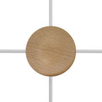 Mini Zylinderrosette aus Holz mit 4 seitlichen Löchern (Verteilerdose) – Neutral