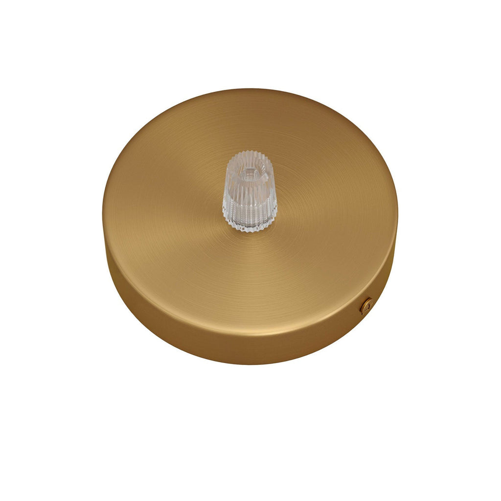 Mini-Zylinderrosetten-Set aus Metall mit 1 zentralem Loch – Satinbronze – Ansicht 2
