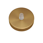 Mini-Zylinderrosetten-Set aus Metall mit 1 zentralem Loch – Satinbronze – Ansicht 2