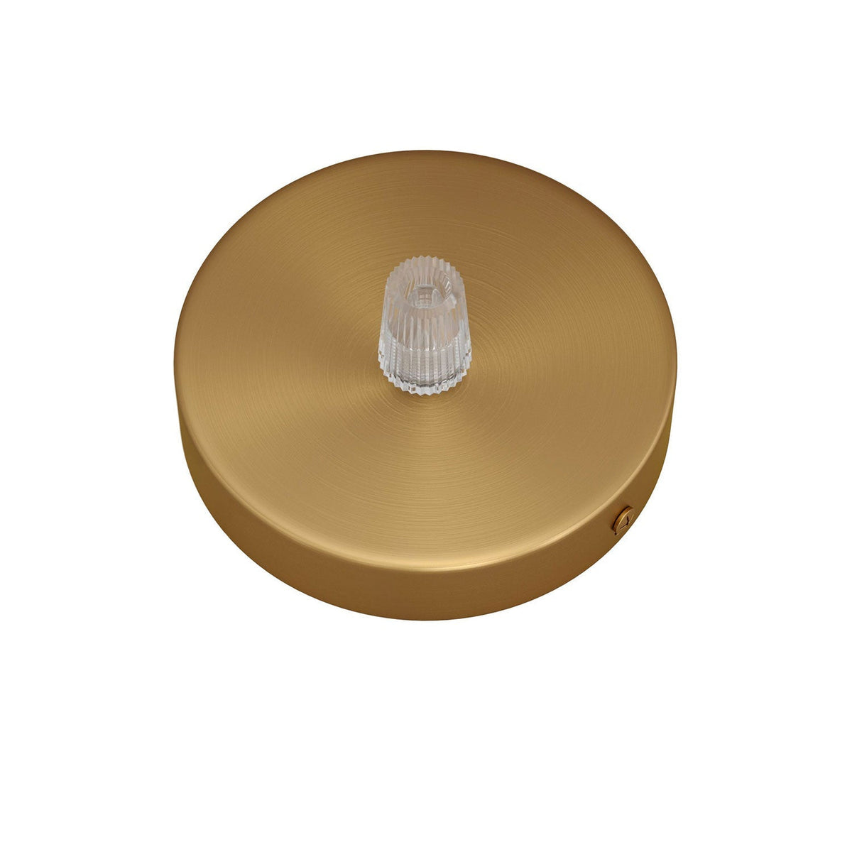 Mini-Zylinderrosetten-Set aus Metall mit 1 zentralem Loch – Satinbronze – Ansicht 2