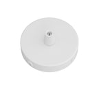 Mini-Kit zylindrische Rosette aus Metall mit 1 zentralem und 2 seitlichen Löchern – Mattweiß – Ansicht 2