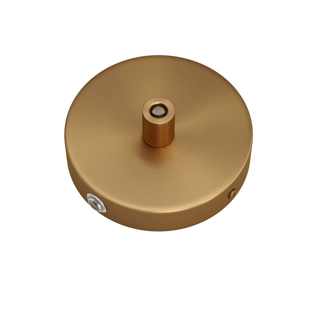 Mini Zylinder-Baldachin-Set aus Metall mit 1 zentralem und 2 seitlichen Löchern – Satinbronze – Ansicht 6