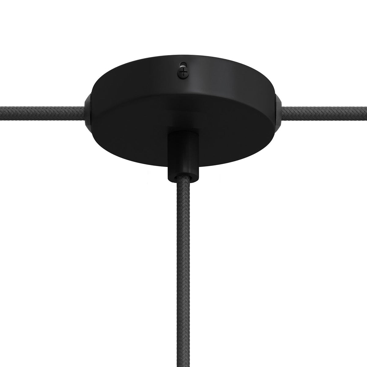 Mini-Baldachin-Metallkit mit 1 zentralem und 2 seitlichen Löchern – Schwarz – Ansicht 5