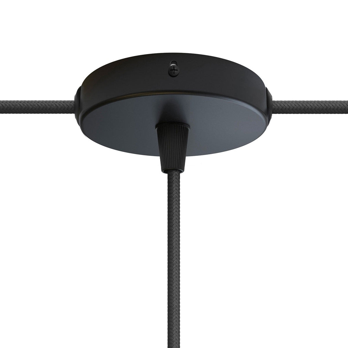 Mini-Baldachin-Metallkit mit 1 zentralem und 2 seitlichen Löchern – Schwarz