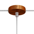 Mini-zylindrisches Metall-Baldachin-Kit mit 1 mittigem und 2 seitlichen Löchern – Satin-Kupfer