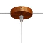 Mini-zylindrisches Metall-Baldachin-Kit mit 1 mittigem und 2 seitlichen Löchern – Satin-Kupfer