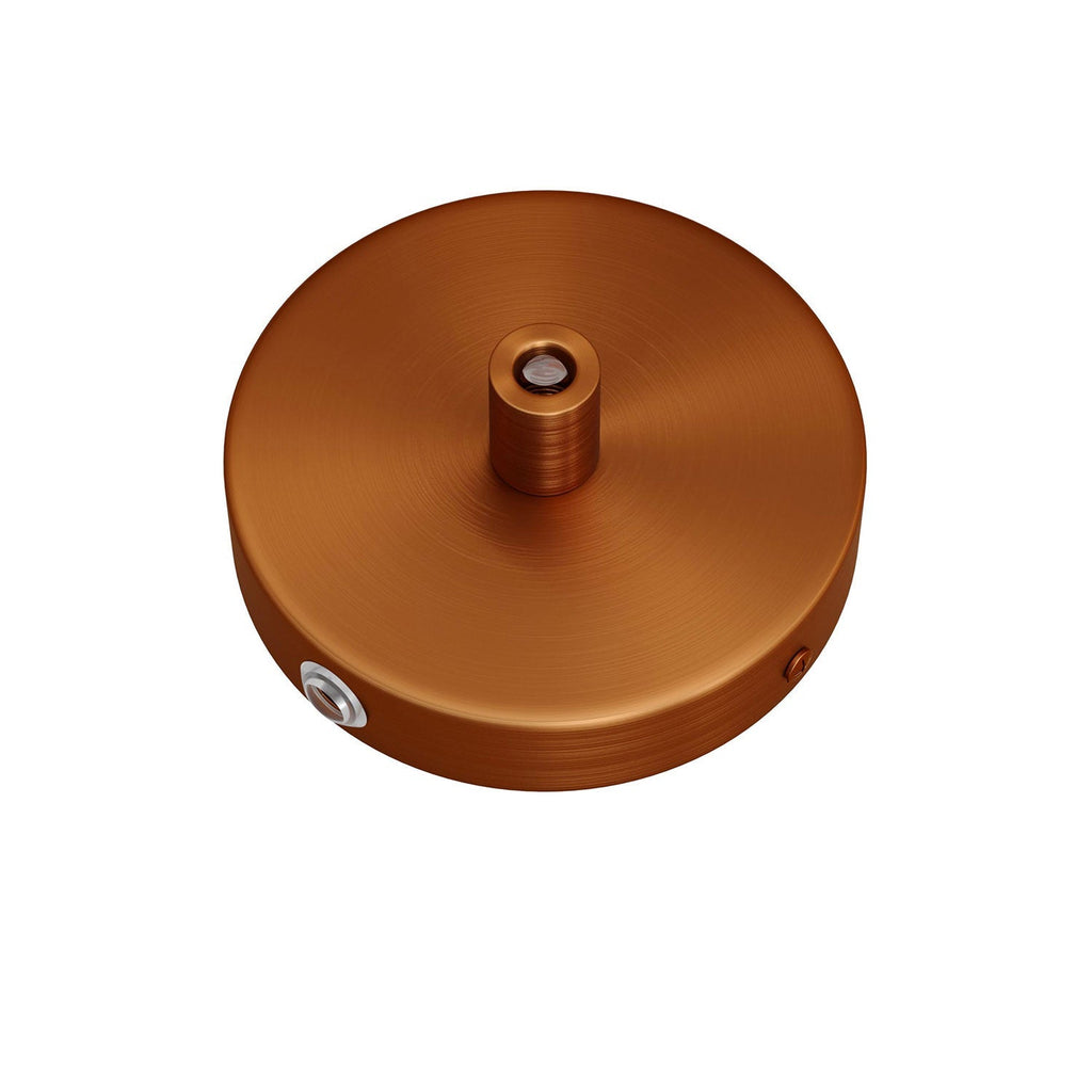 Mini-zylindrisches Metall-Baldachin-Kit mit 1 mittigem und 2 seitlichen Löchern – Satin-Kupfer – Ansicht 6