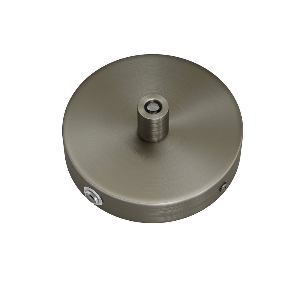 Mini-Zylinderbaldachin-Kit aus Metall mit 1 zentralem und 2 seitlichen Löchern – Satin-Titanium – Ansicht 6