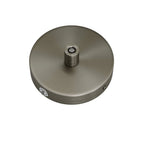 Mini-Zylinderbaldachin-Kit aus Metall mit 1 zentralem und 2 seitlichen Löchern – Satin-Titanium – Ansicht 6