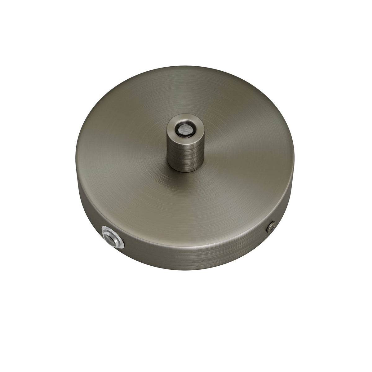 Mini-Zylinderbaldachin-Kit aus Metall mit 1 zentralem und 2 seitlichen Löchern – Satin-Titanium – Ansicht 6