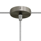 Mini-Zylinderbaldachin-Kit aus Metall mit 1 zentralem und 2 seitlichen Löchern – Satin-Titanium