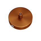 Kit Mini-Zylinderbaldachin aus Metall mit 1 zentralem Loch und 4 seitlichen Löchern – Satin-Kupfer – Ansicht 5