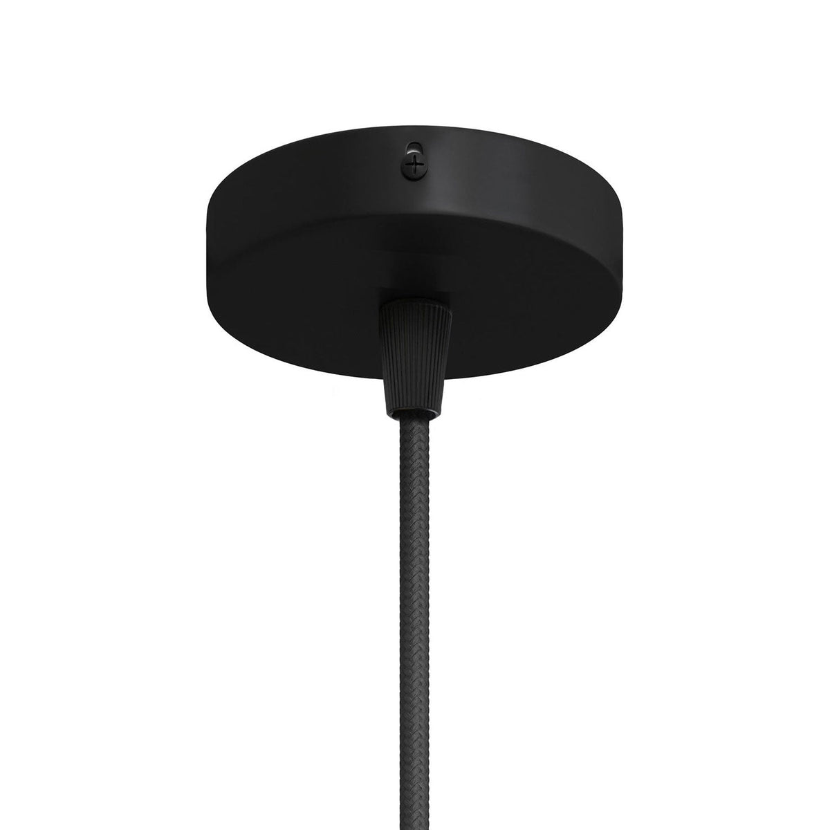 Mini-Kit Rosone aus Metall, zylindrisch mit einem mittleren Loch – Schwarz