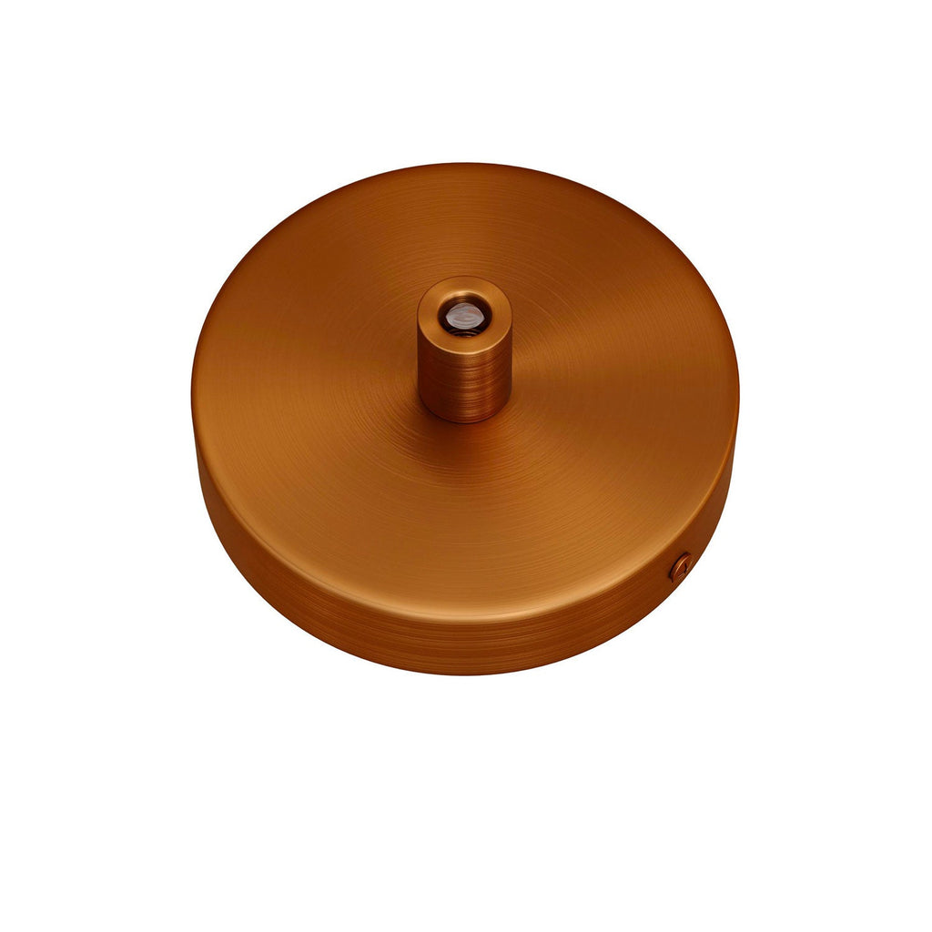 Mini-Baldachinset zylindrisch aus Metall mit 1 mittigem Loch – Satin-Kupfer – Ansicht 6