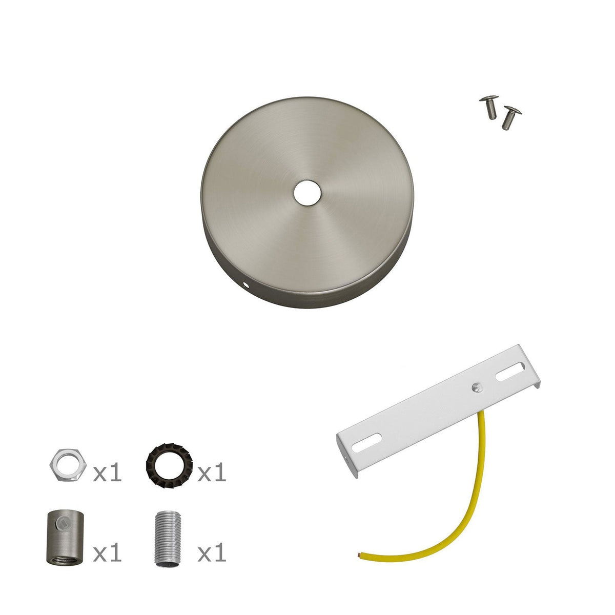 Mini-Baldachin-Kit aus Metall mit 1 zentralen Loch – Titansatiniert – Ansicht 7