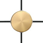 Mini-Rosetten-Kit Zylinderform aus Metall mit 4 seitlichen Löchern (Anschlussdose) – Bronze satiniert