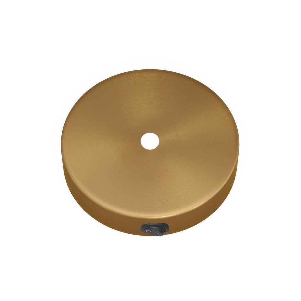 Mini-Lampenbaldachin-Set zylindrisch aus Metall mit Schalter – Satinierte Bronze – Ansicht 2