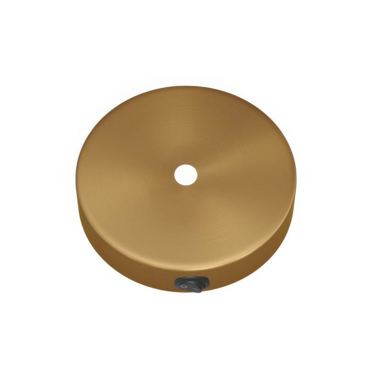Mini-Lampenbaldachin-Set zylindrisch aus Metall mit Schalter – Satinierte Bronze – Ansicht 2