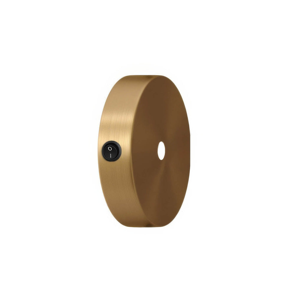 Mini-Lampenbaldachin-Set zylindrisch aus Metall mit Schalter – Satinierte Bronze