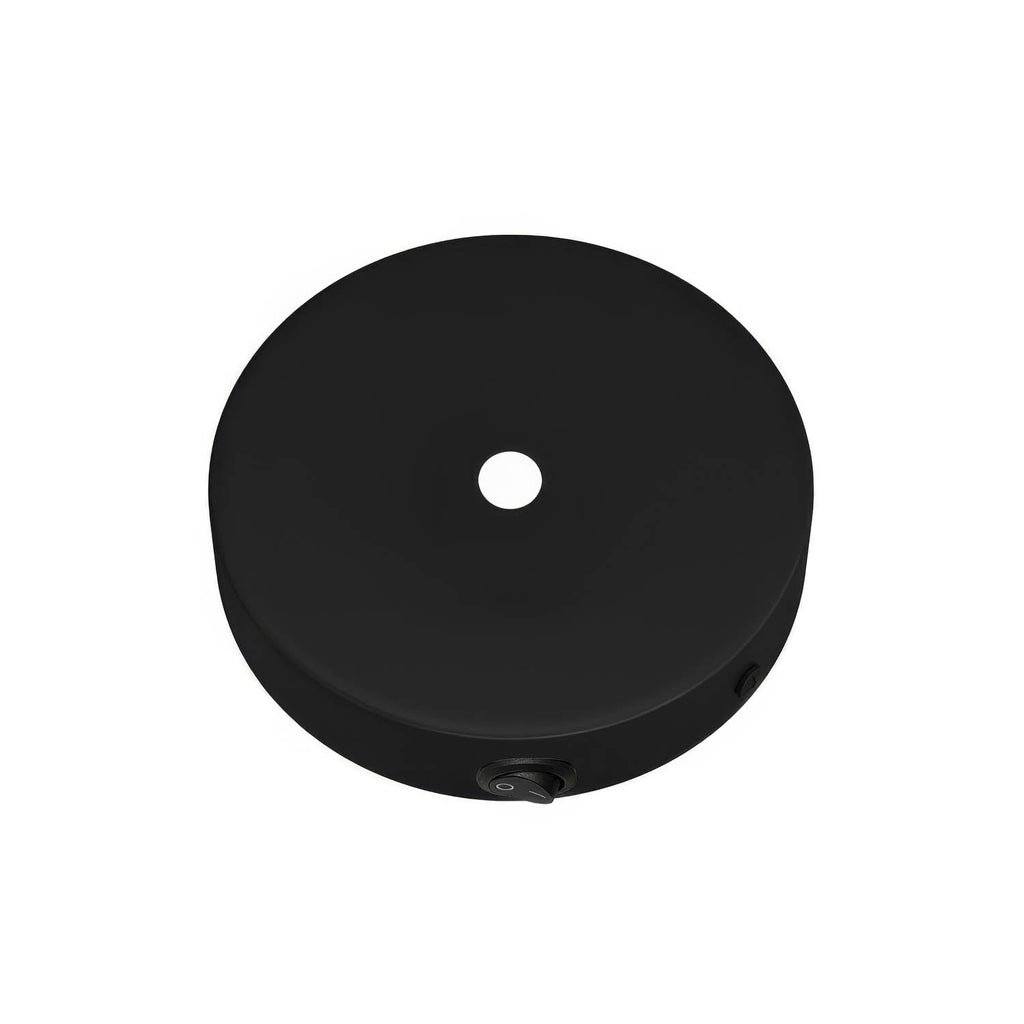 Kit Mini-Lampenbaldachin zylindrisch aus Metall mit Schalter – Schwarz – Ansicht 2