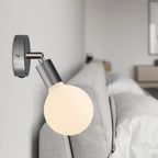 Kit Mini-Lampenbaldachin aus Metall mit Schalter – Satiniertes Titan – Ansicht 4