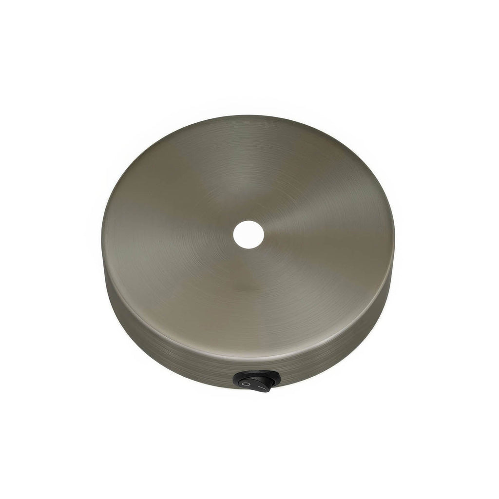 Kit Mini-Lampenbaldachin aus Metall mit Schalter – Satiniertes Titan – Ansicht 2