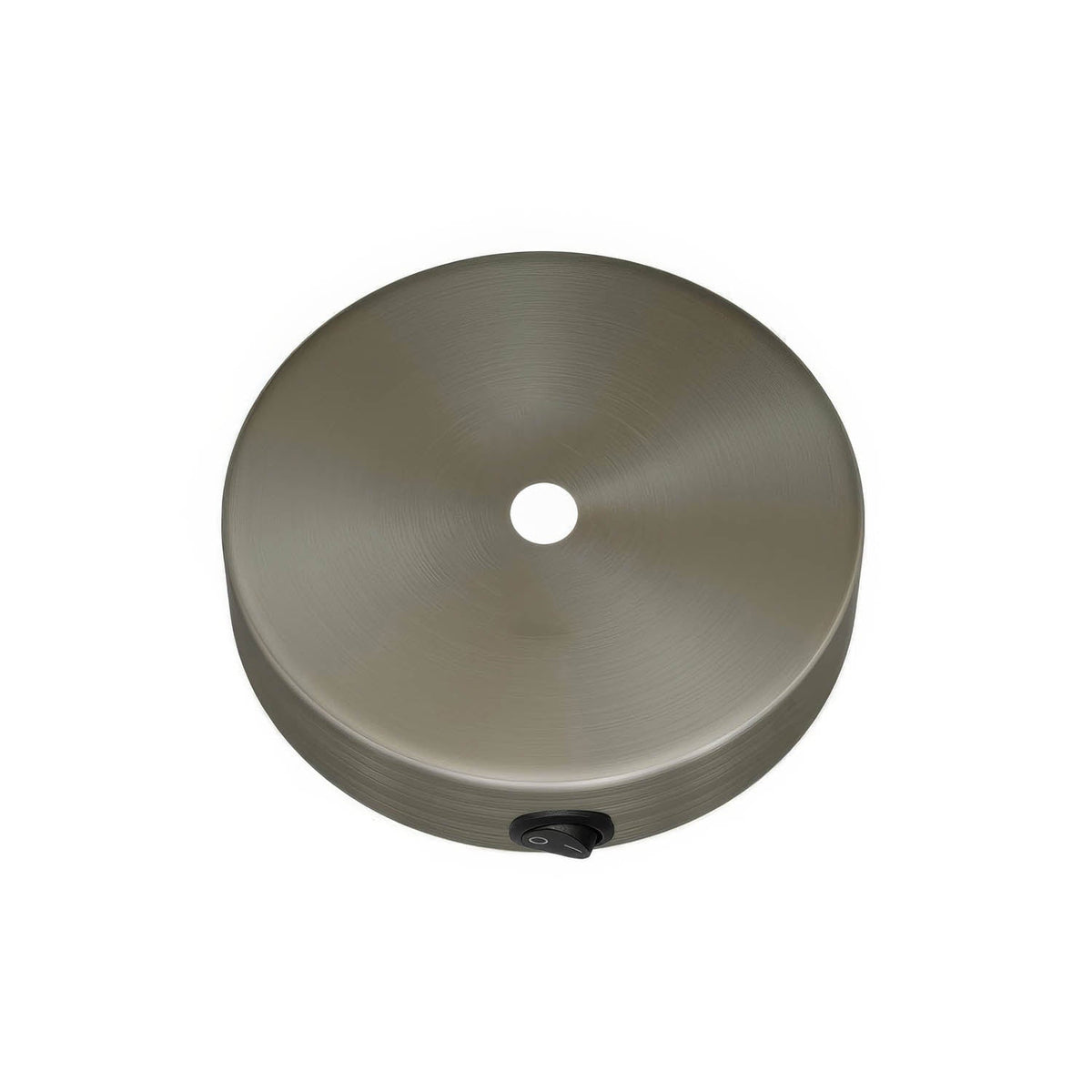 Kit Mini-Lampenbaldachin aus Metall mit Schalter – Satiniertes Titan – Ansicht 2