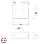 Set aus Holzfüßen, Tischleuchtenhalterung – Schwarz – Ansicht 5