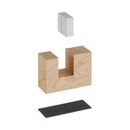 Holzfüße-Set, Tischlampenfuß – Neutral – Ansicht 2