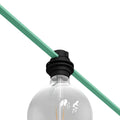 Fassungskit mit Doppelring für Lampenschirm E27 und Lumet-Lichterkettensystem aus schwarzem Thermoplast