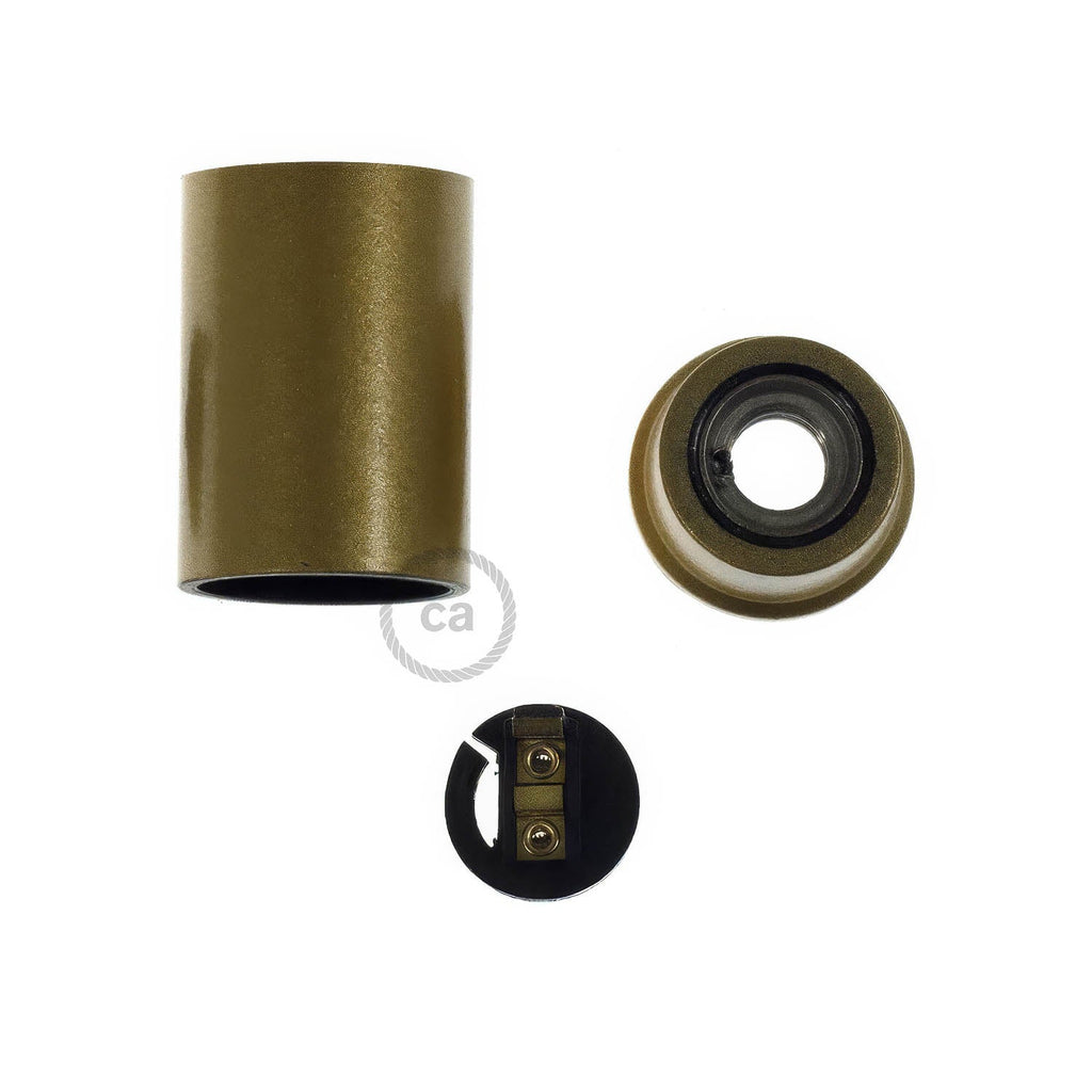 Lampenfassungen-Set E14 aus Bakelit – Gold – Ansicht 2