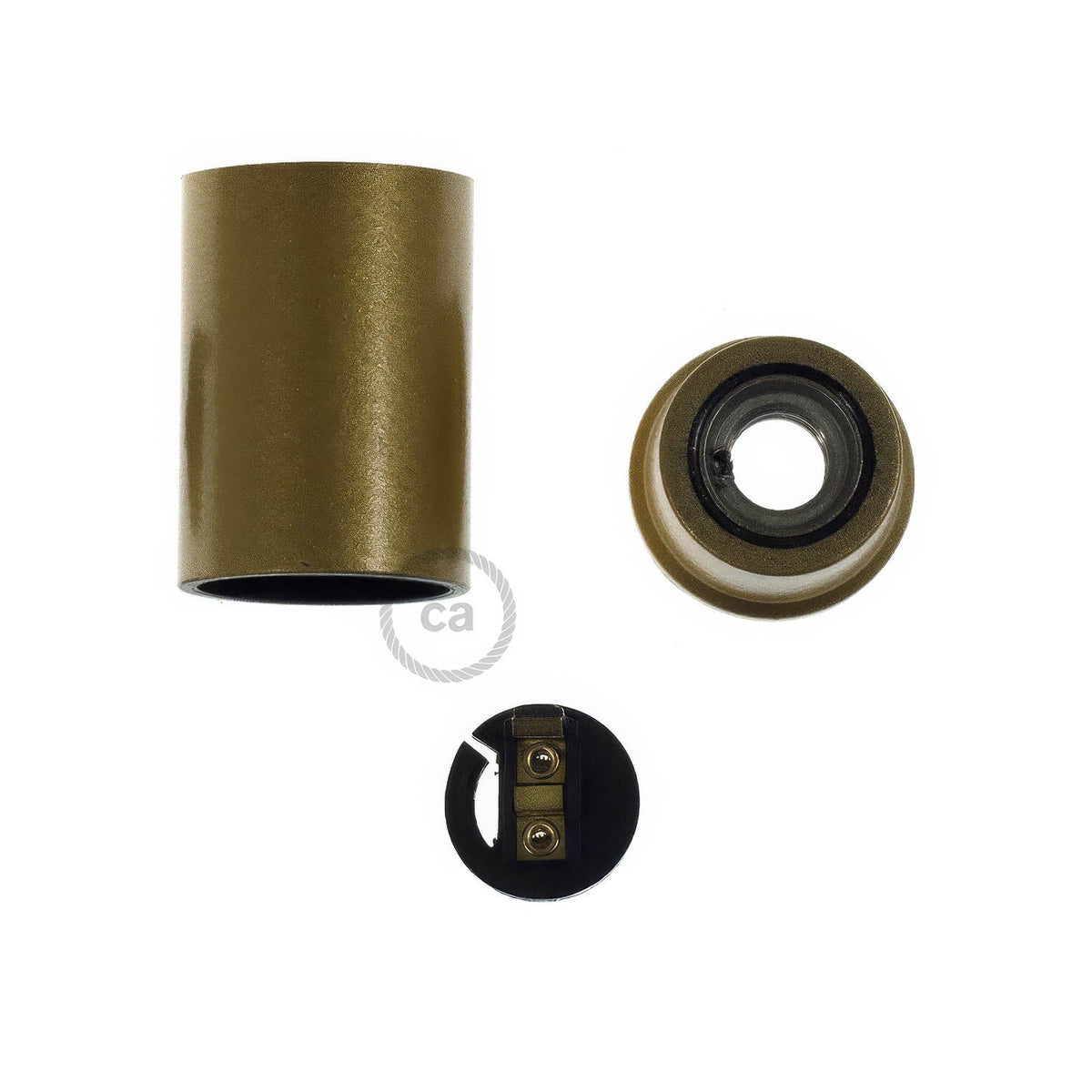 Lampenfassungen-Set E14 aus Bakelit – Gold – Ansicht 2