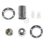 E14 Lampenhalter-Kit aus Metall mit Doppelmutter für Lampenschirme – Silber – Ansicht 2