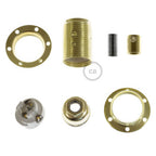E14-Lampenfassung-Kit aus Metall mit doppeltem Ring für Lampenschirme – Messing – Ansicht 5