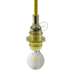 E14-Lampenfassung-Kit aus Metall mit doppeltem Ring für Lampenschirme – Messing – Ansicht 4