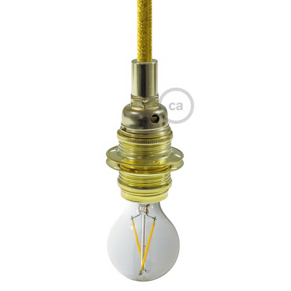 E14-Lampenfassung-Kit aus Metall mit doppeltem Ring für Lampenschirme – Messing – Ansicht 4