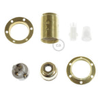 E14-Lampenfassung-Kit aus Metall mit doppeltem Ring für Lampenschirme – Messing – Ansicht 2