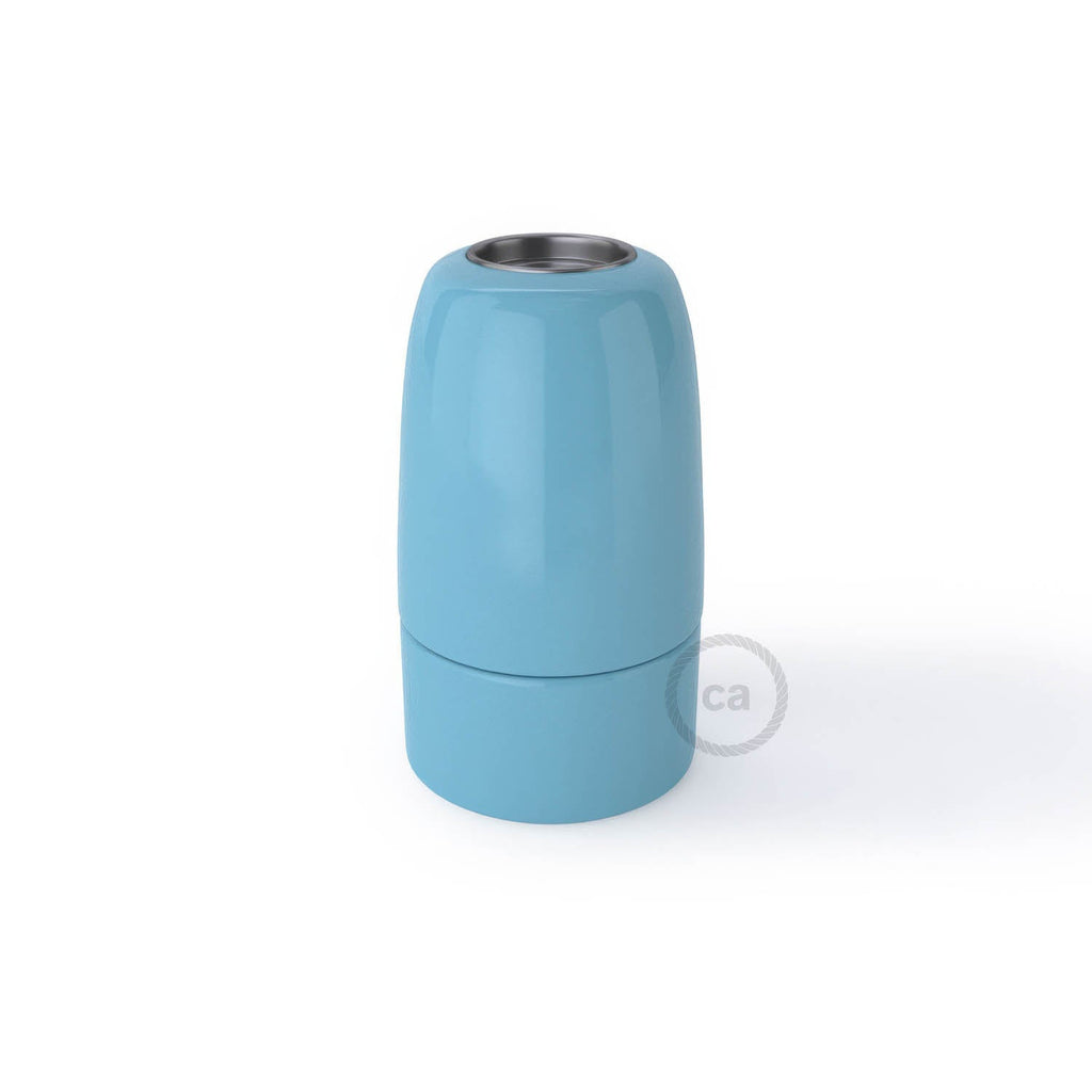 Lampenfassungen E14 aus Porzellan – Blau – Ansicht 3