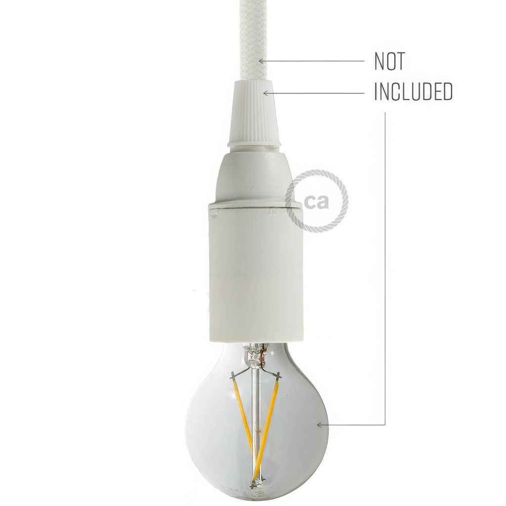 Kit Lampenfassungen E14 aus Thermoplast – Weiß – Ansicht 3