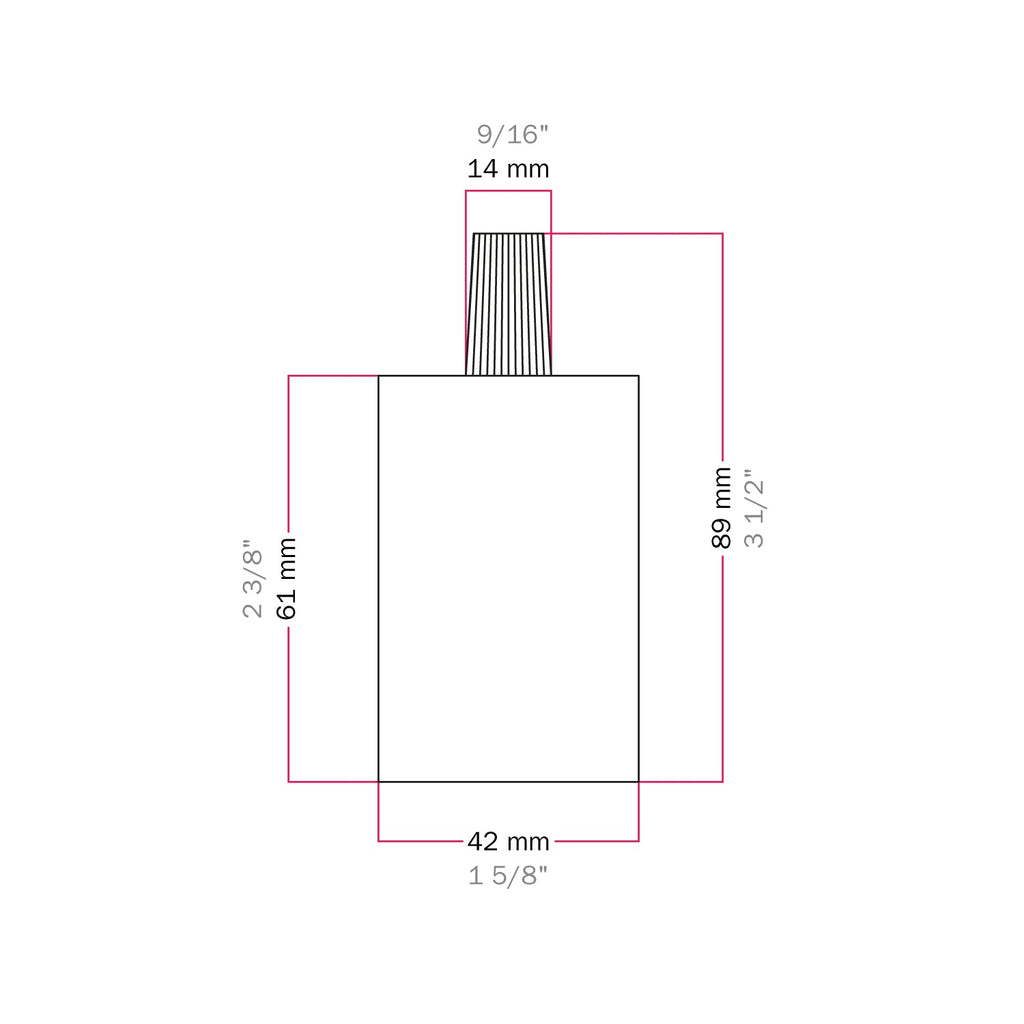 Lampenfassungen-Set E27 zylindrisch aus Metall – Satin-Bronze – Ansicht 4