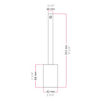 Zylindrisches E27-Fassungsset aus Metall mit 15 cm Zugentlastung – Chrom – Ansicht 4