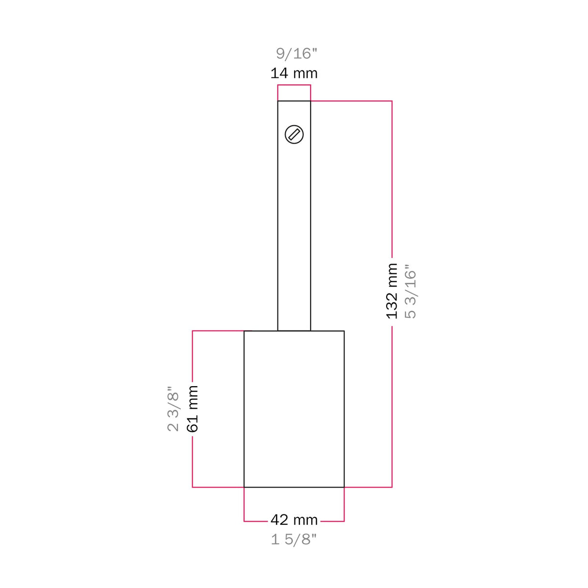 Kit Metall-Fassung E27 zylindrisch mit 7 cm Kabelzugentlaster – Satinierter Kupfer – Ansicht 4