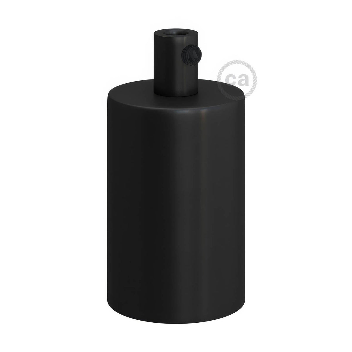 Kit Lampenfassungen E27 zylindrisch aus Metall - Schwarz – Ansicht 7