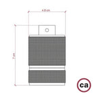 E27 Lampenfassung-Kit aus geriffeltem Aluminium mit Doppelklemmenring für Lampenschirm – Kupfer – Ansicht 4