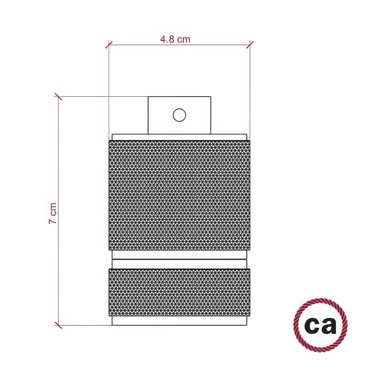 E27 Lampenfassung-Kit aus geriffeltem Aluminium mit Doppelklemmenring für Lampenschirm – Kupfer – Ansicht 4
